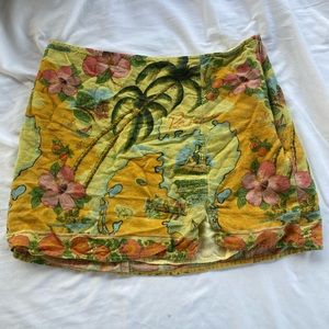 yellow paradise uo mini skirt